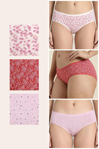 Zivame Regular Rise Full Coverage Hipster Panty (Pack of 3) - Multicolor — thumbnail 2
